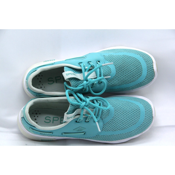Sperry CrossJack Seas 3 Eye Shoes Women’s 8.5 Teal Blue Boat Sneakers STS85683 - Picture 5 of 7